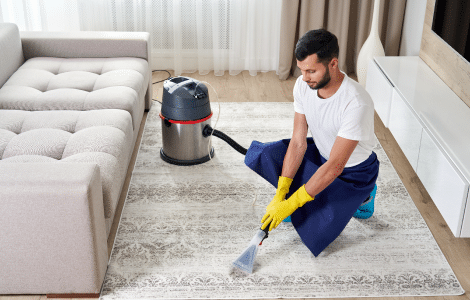 Step by step guide to clean your carpets.